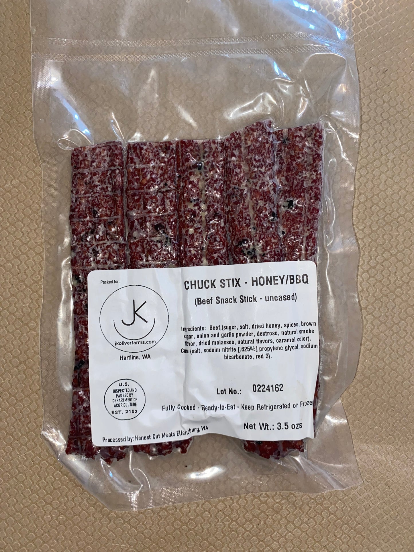 Half - Honey BBQ Pressed Jerky ONLY